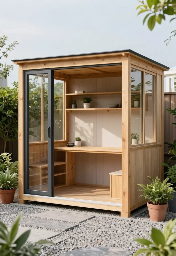 7 Unique Garden Shed Model Ideas: Custom Builds for Eco-Friendly Gardening 13 7 Unique Garden Shed Model Ideas Custom Builds for Eco Friendly Gardening 3. Minimalist Modern Haven 0