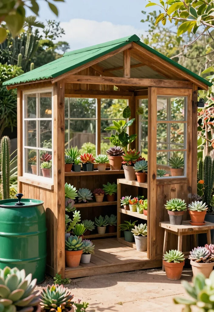 7 Unique Garden Shed Model Ideas: Custom Builds for Eco-Friendly Gardening 35 7 Unique Garden Shed Model Ideas Custom Builds for Eco Friendly Gardening 5. Eco Friendly Succulent Shed 0