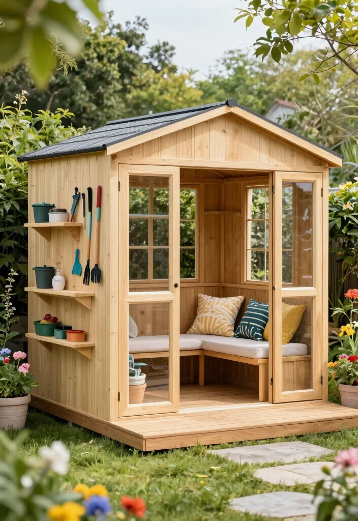 7 Unique Garden Shed Model Ideas: Custom Builds for Eco-Friendly Gardening 57 7 Unique Garden Shed Model Ideas Custom Builds for Eco Friendly Gardening 7. The Multi Functional Shed 0
