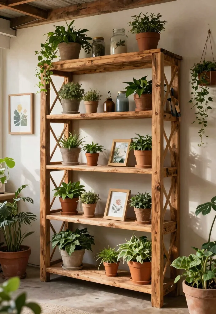 9 Aesthetic Garden Shed Decorating Ideas for a Cozy Vibe 3. Rustic Shelving Units 0
