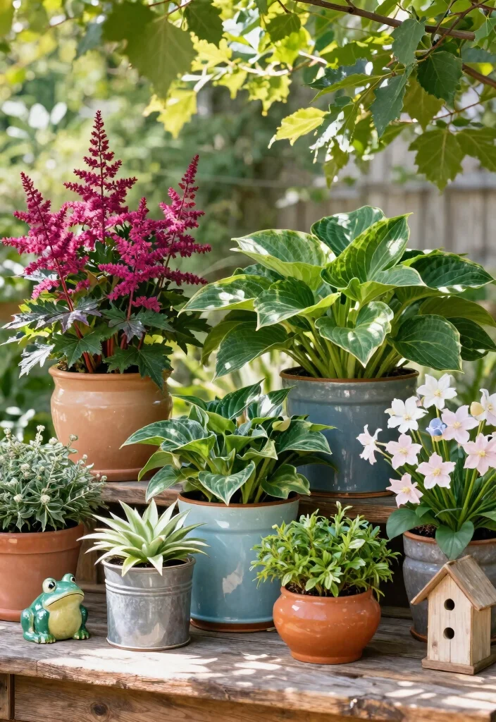 9 Best Outdoor Shade Planter Ideas for Darker Corners 2. Container Gardens with a Twist 0