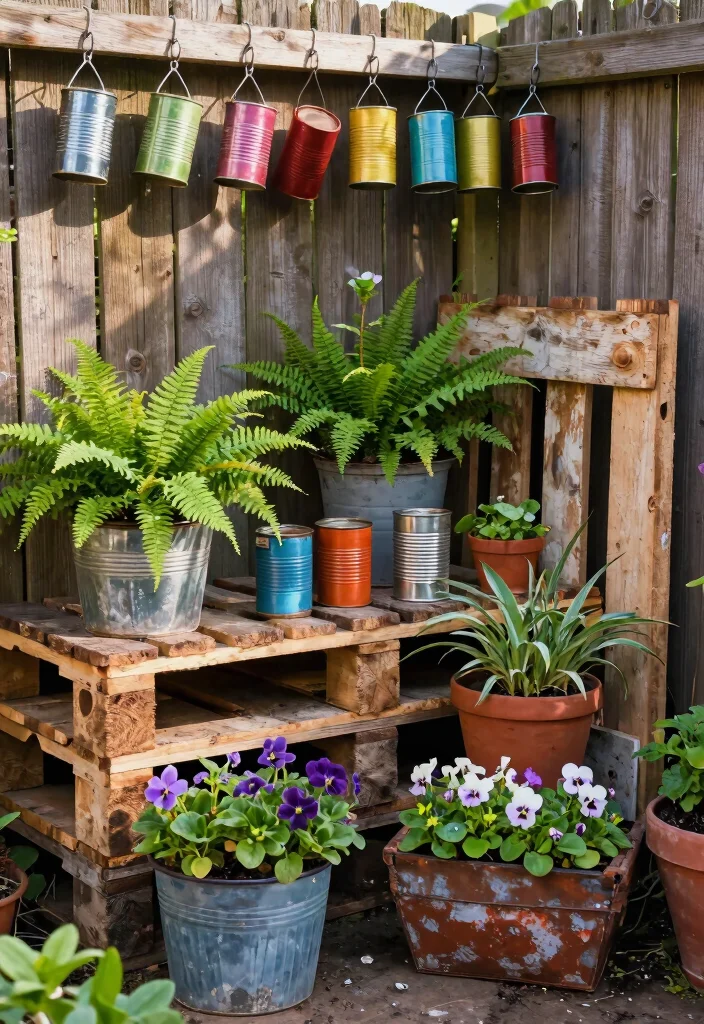 9 Best Outdoor Shade Planter Ideas for Darker Corners 5. Creative Use of Reclaimed Materials 0