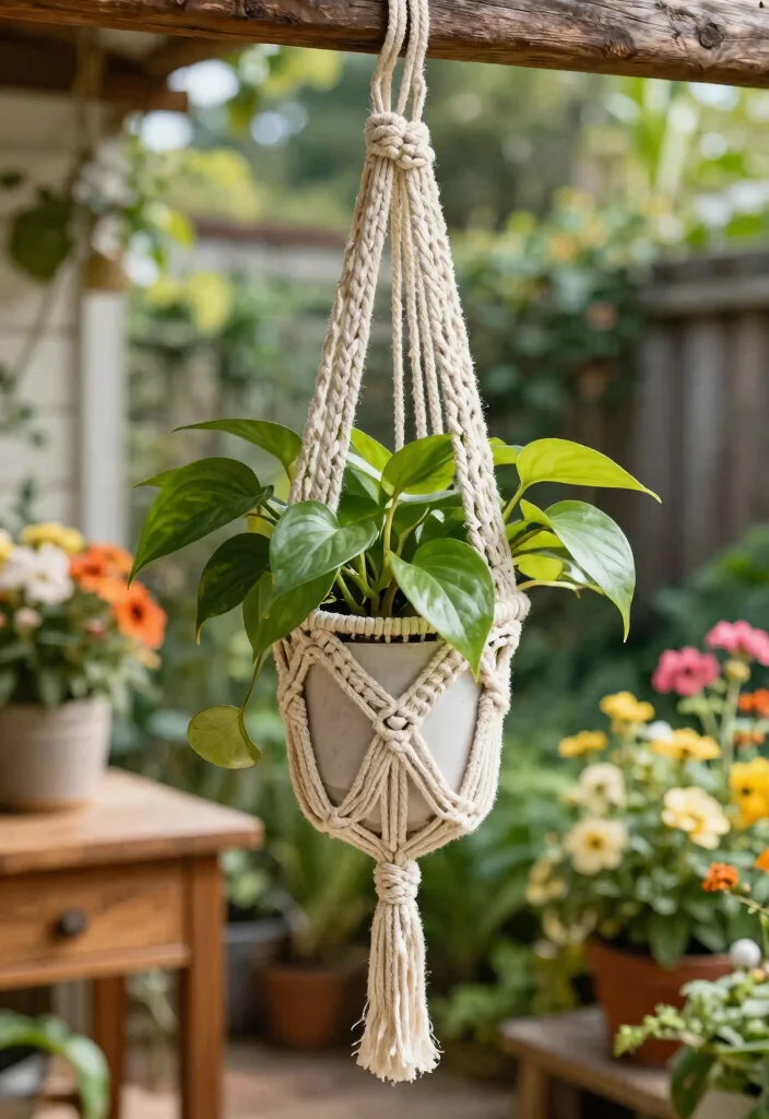 9 Charming Hanging Planter Ideas Outdoor Spaces Need 1. Macram Magic 0