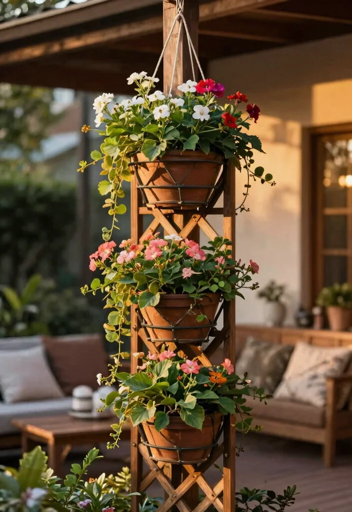 9 Charming Hanging Planter Ideas Outdoor Spaces Need 8. Hanging Trellis Planters 0