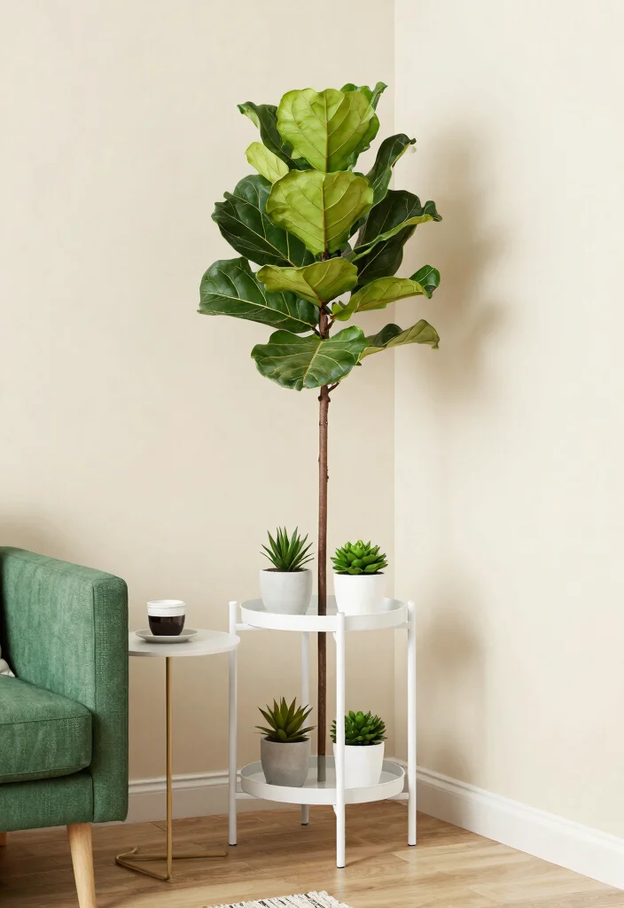 9 Clean White Plant Stand Ideas for a Modern Interior 1. Sleek White Metal Stand 0