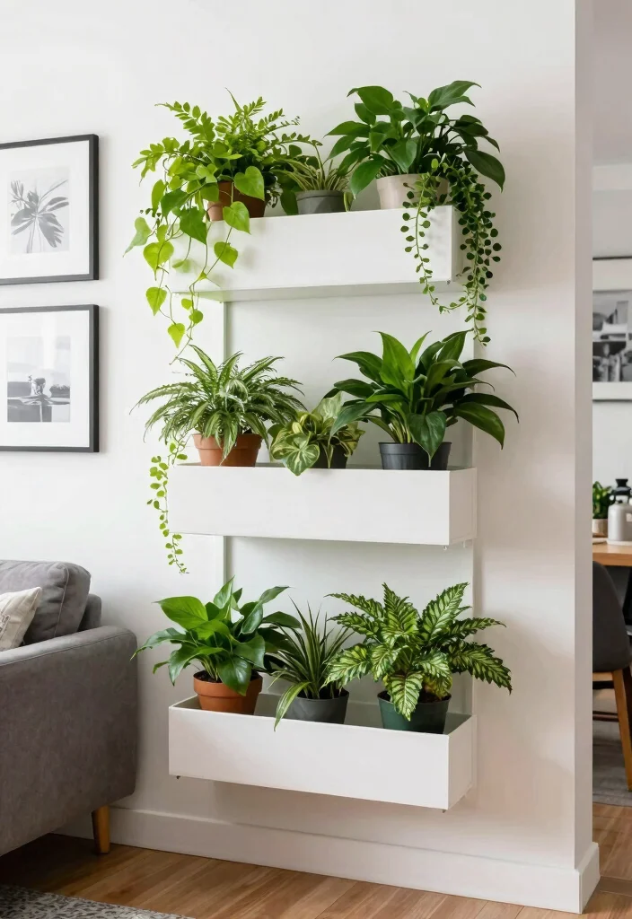 9 Clean White Plant Stand Ideas for a Modern Interior 7. Wall Mounted Plant Stand 0