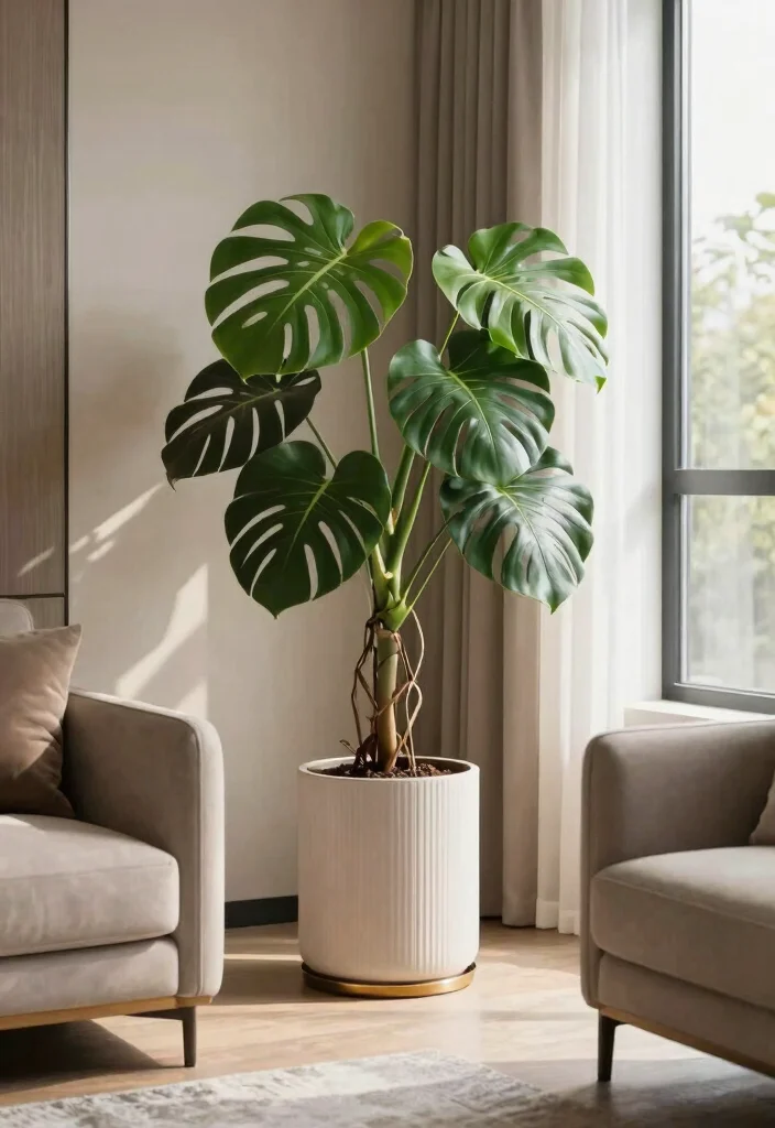 9 Clean White Plant Stand Ideas for a Modern Interior 8. Round Column Plant Stand 0