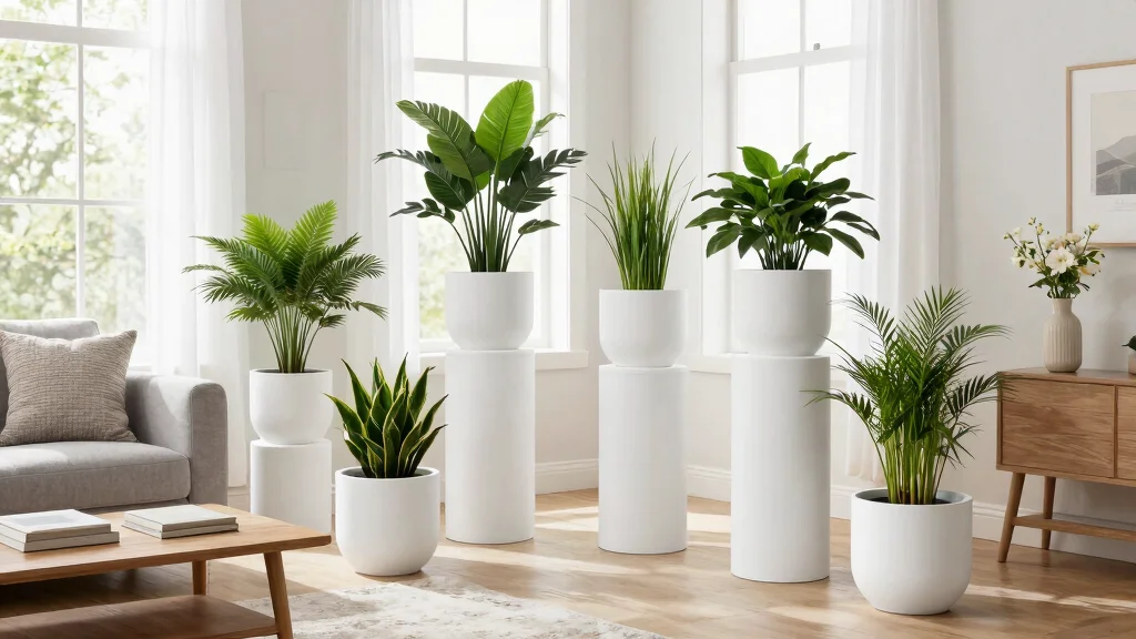 9 Clean White Plant Stand Ideas for a Modern Interior