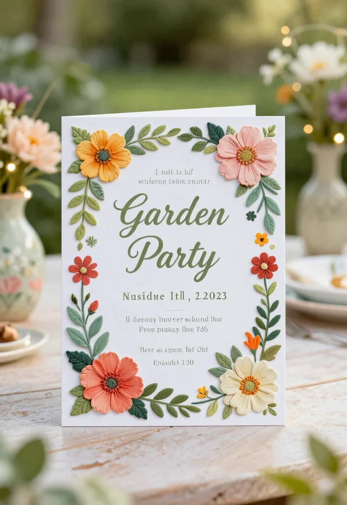 9 Creative Sizzix Garden Shed Card Ideas for DIY Crafts 9. Garden Party Invitation Card 0