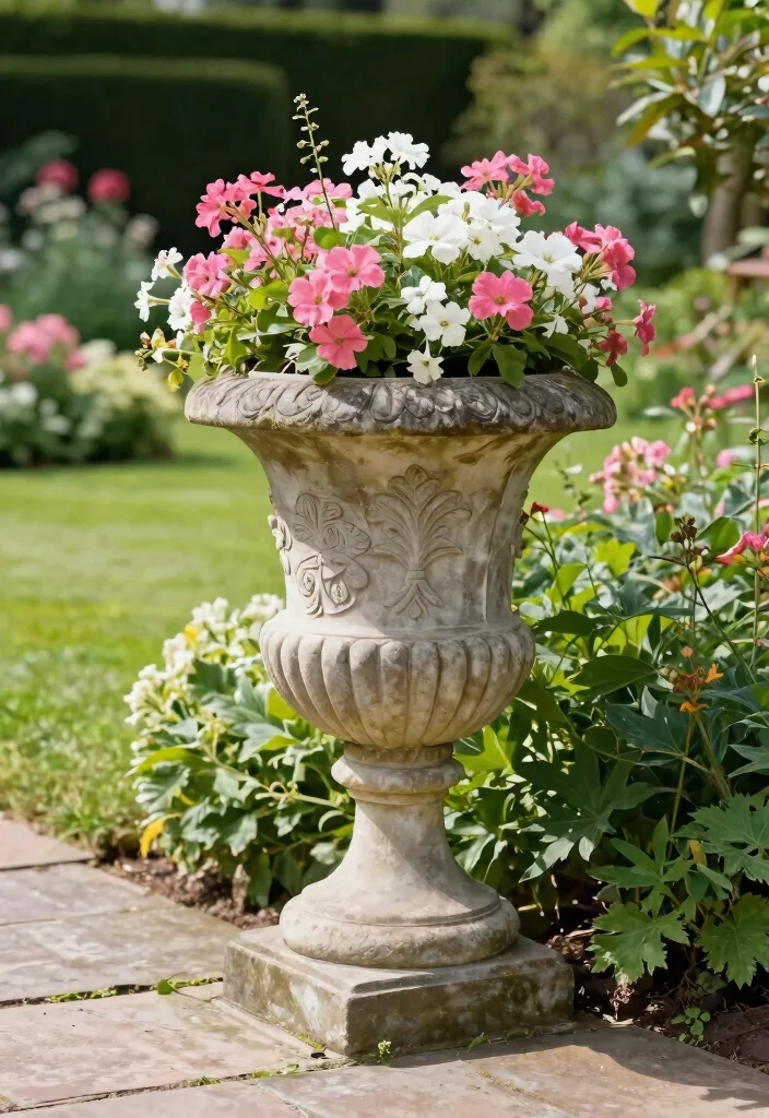 9 Elegant Outdoor Urn Planter Ideas Classic Styles 1. Classic Stone Urn 0