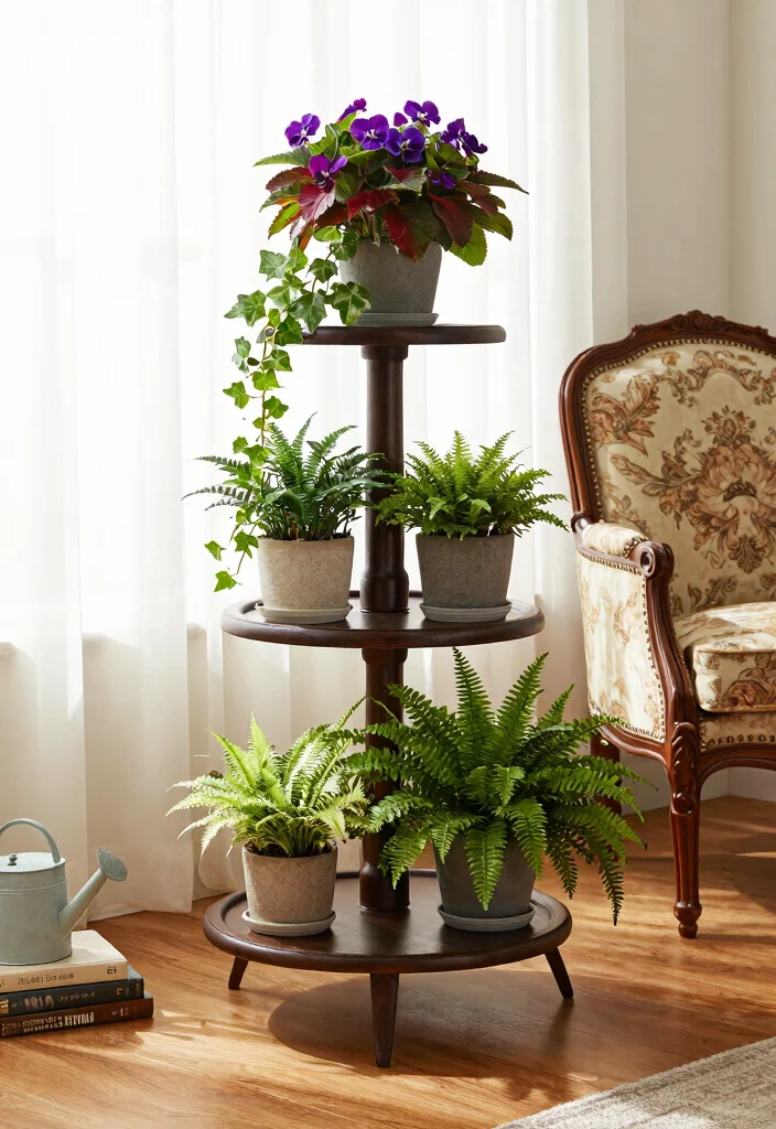 9 Elegant Victorian Plant Stand Ideas for a Formal Look 1. The Classic Tiered Stand 0