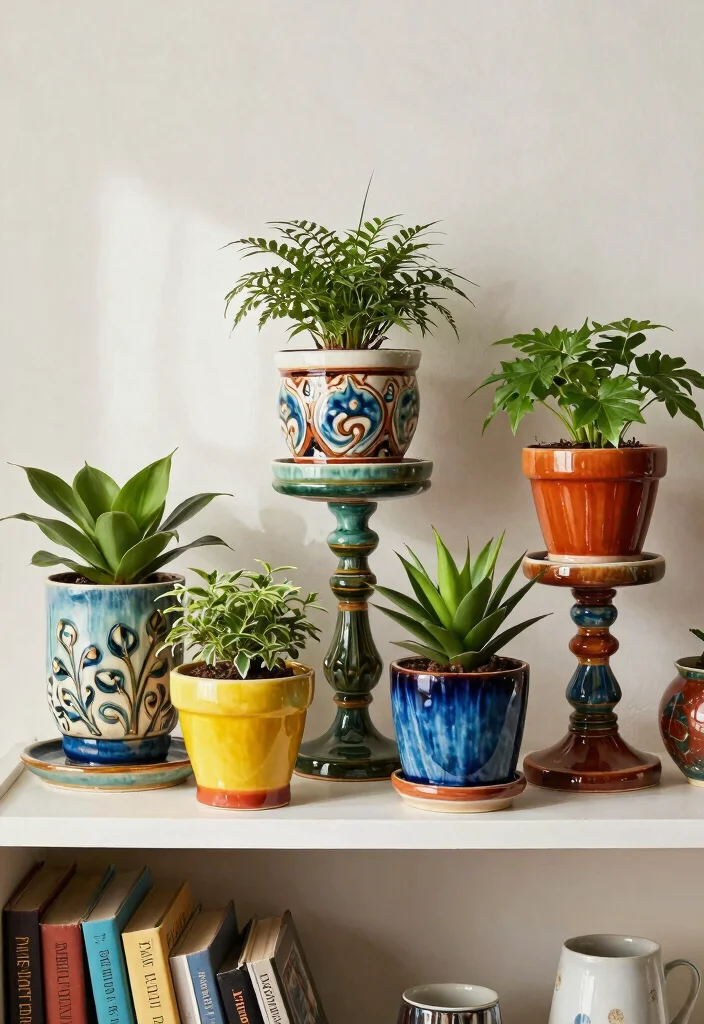 9 Elegant Victorian Plant Stand Ideas for a Formal Look 5. Decorative Ceramic Stands 0