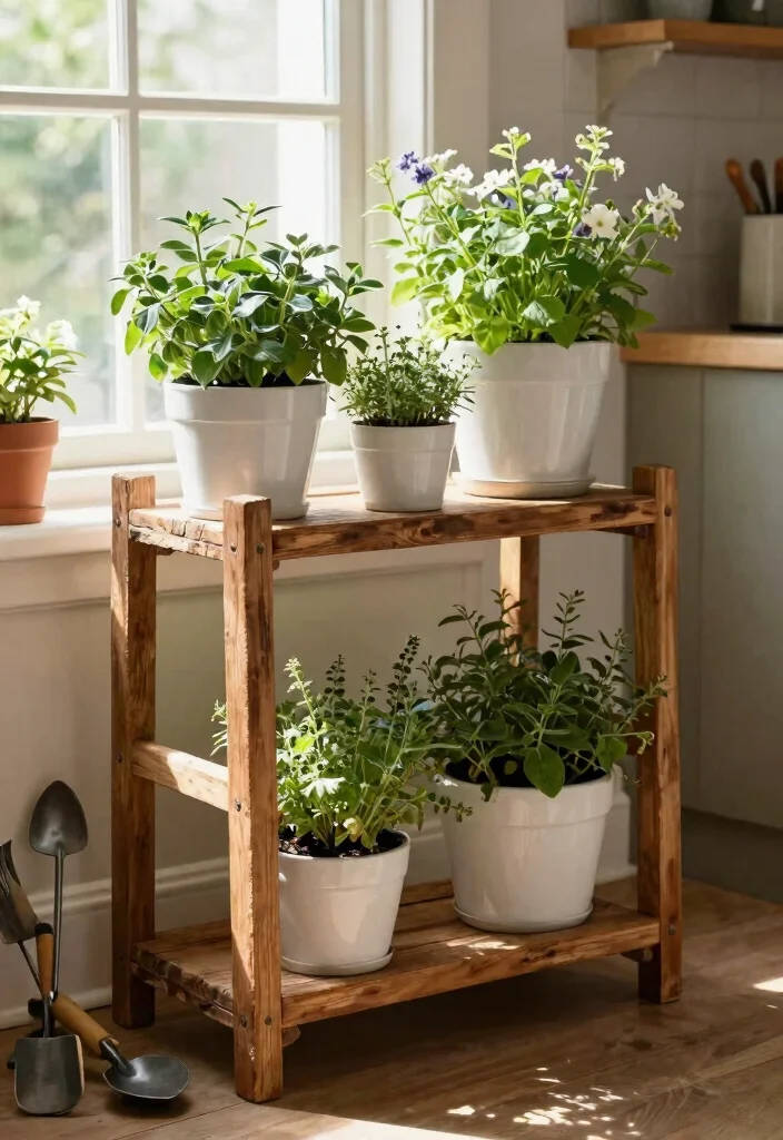 9 Elegant Victorian Plant Stand Ideas for a Formal Look 8. Rustic Wood Stands 0