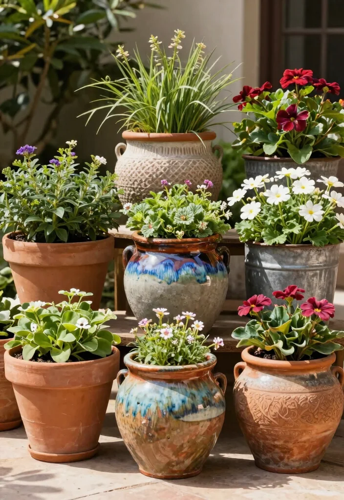 9 Expert Outdoor Planter Decoration Tips Pro Guide 4. Textured Containers 0