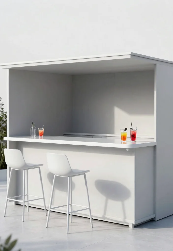 9 Fun Garden Shed Bar Ideas for the Ultimate Summer Party 4. Modern Minimalist Bar 0