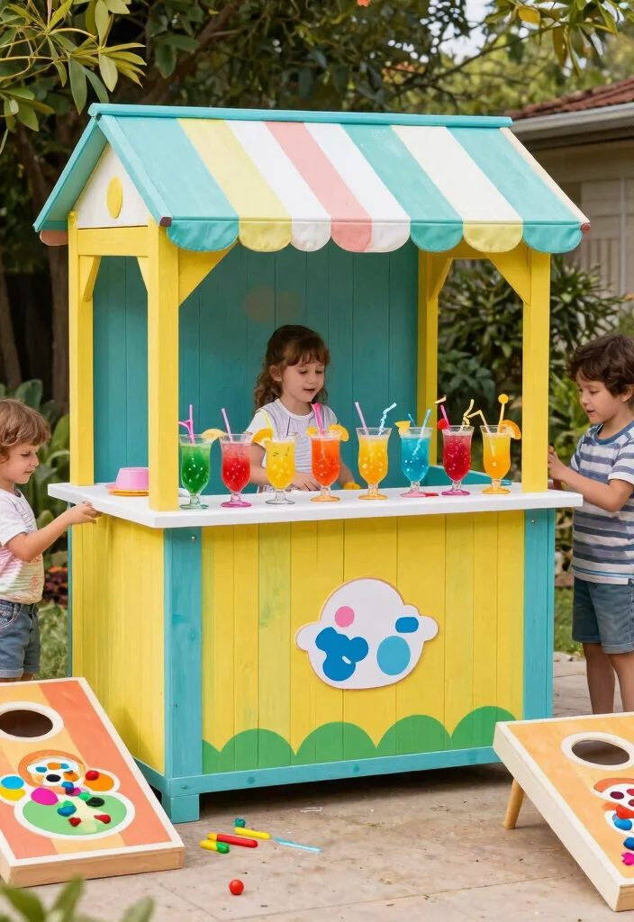 9 Fun Garden Shed Bar Ideas for the Ultimate Summer Party 6. Kids Friendly Garden Bar 0