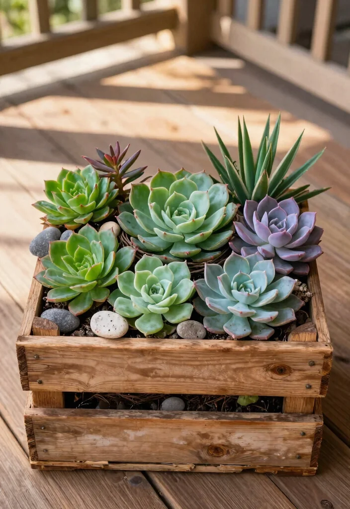 9 Romantic Valentine Outdoor Planter Ideas for Your Porch 3. Succulent Love Nest 0