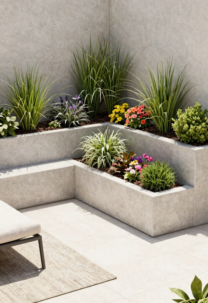 9 Space Saving Outdoor Corner Planter Ideas for Patios 8. Box Planters for a Modern Touch 0