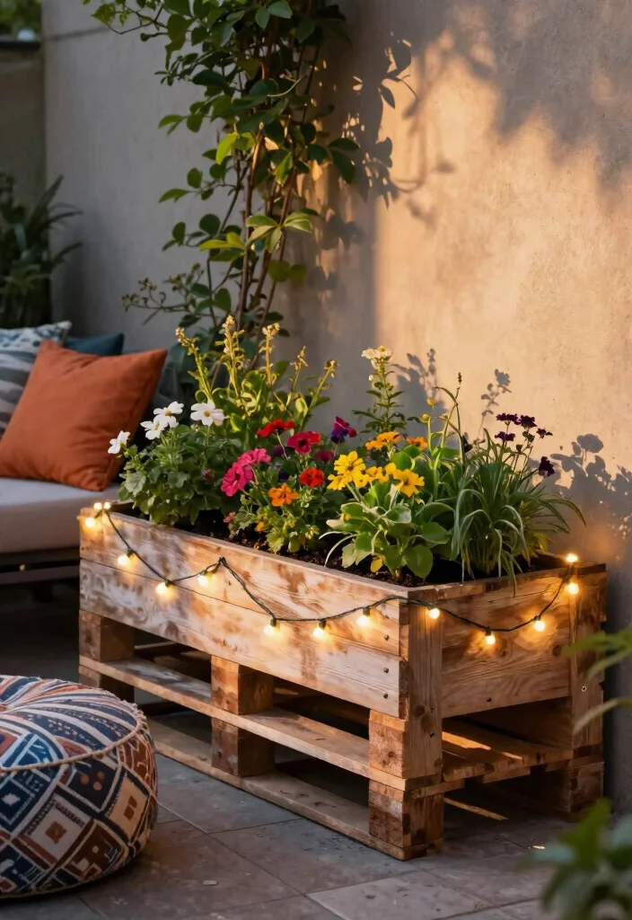 9 Space Saving Outdoor Corner Planter Ideas for Patios 9. DIY Pallet Planters 0