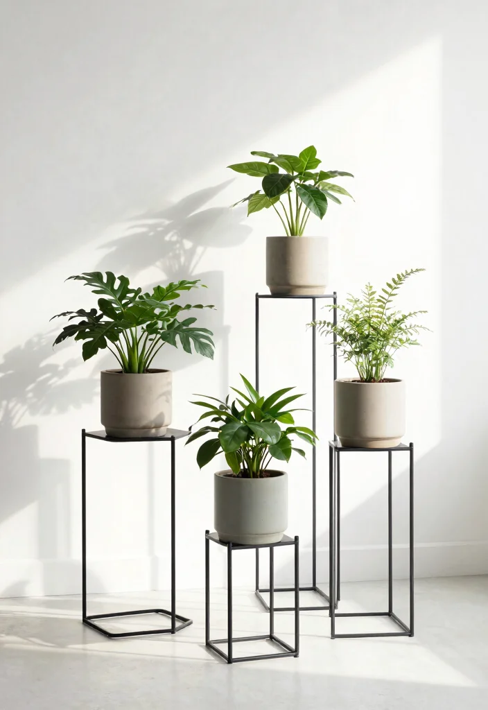 9 Timeless Iron Plant Stand Ideas for a Classic Look 3. Minimalist Modern Stands 0