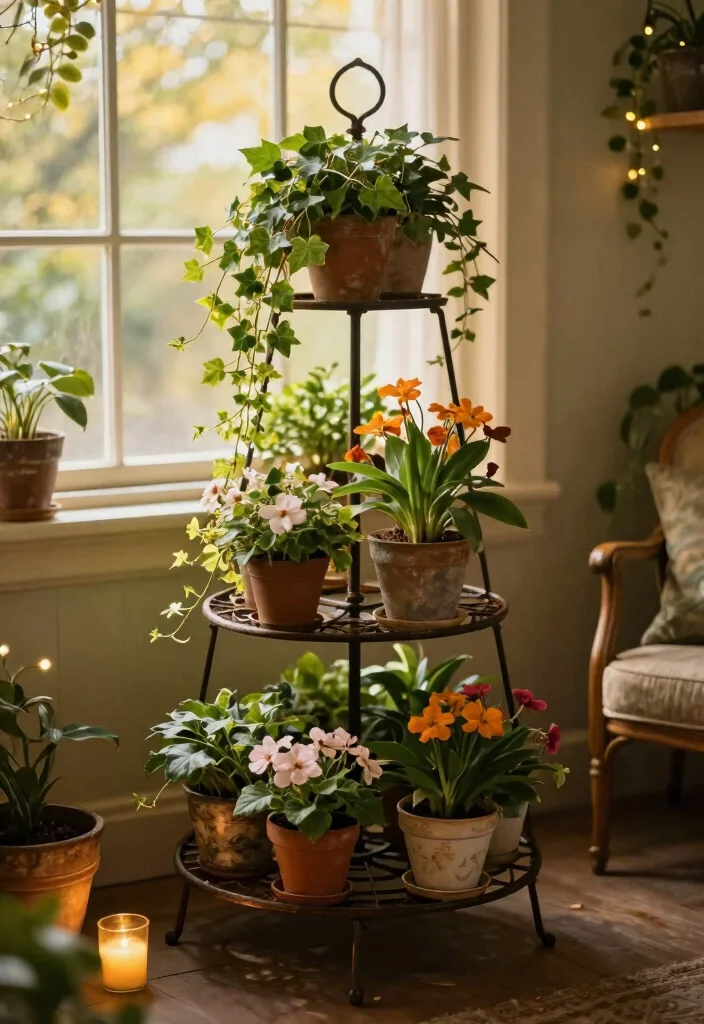 9 Timeless Iron Plant Stand Ideas for a Classic Look 4. Vintage Tiered Stands 0