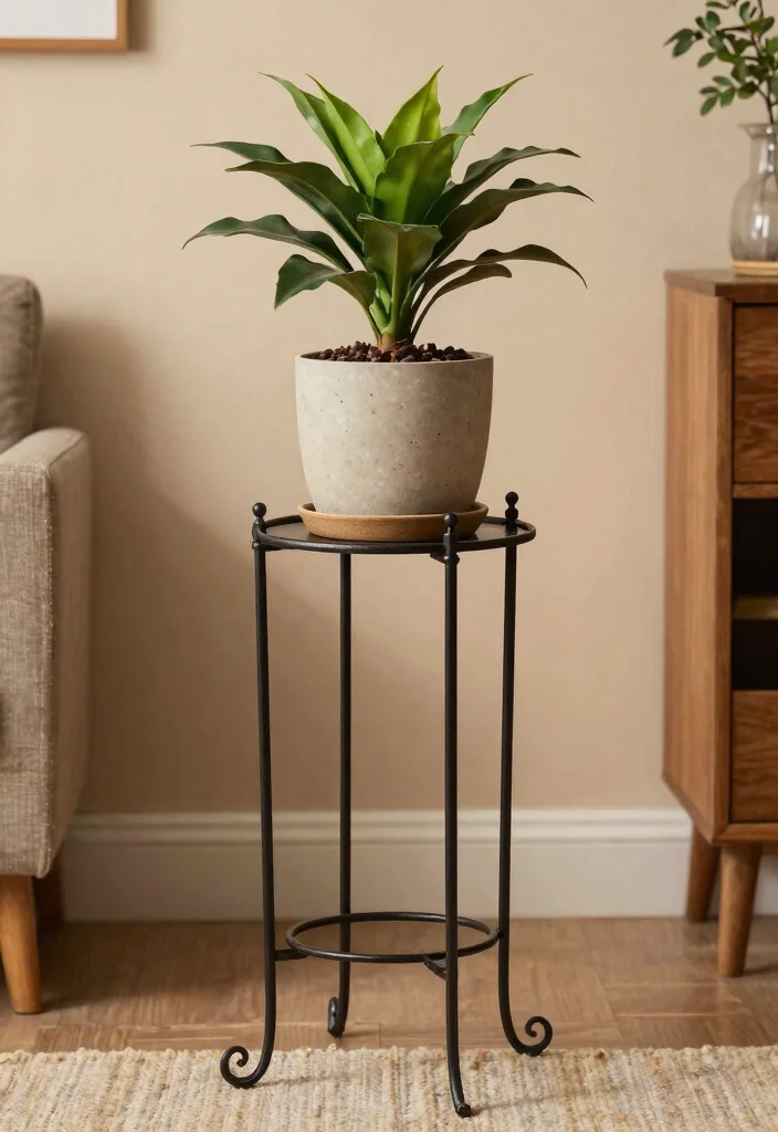 9 Timeless Iron Plant Stand Ideas for a Classic Look 9. Customized Iron Plant Stands 0