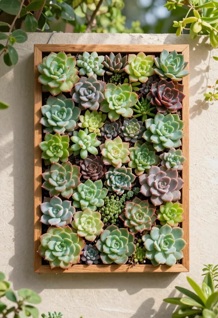 9 Unique Succulent Planter Ideas for Outdoor Low Care Spaces 7. Succulent Wall Art 0