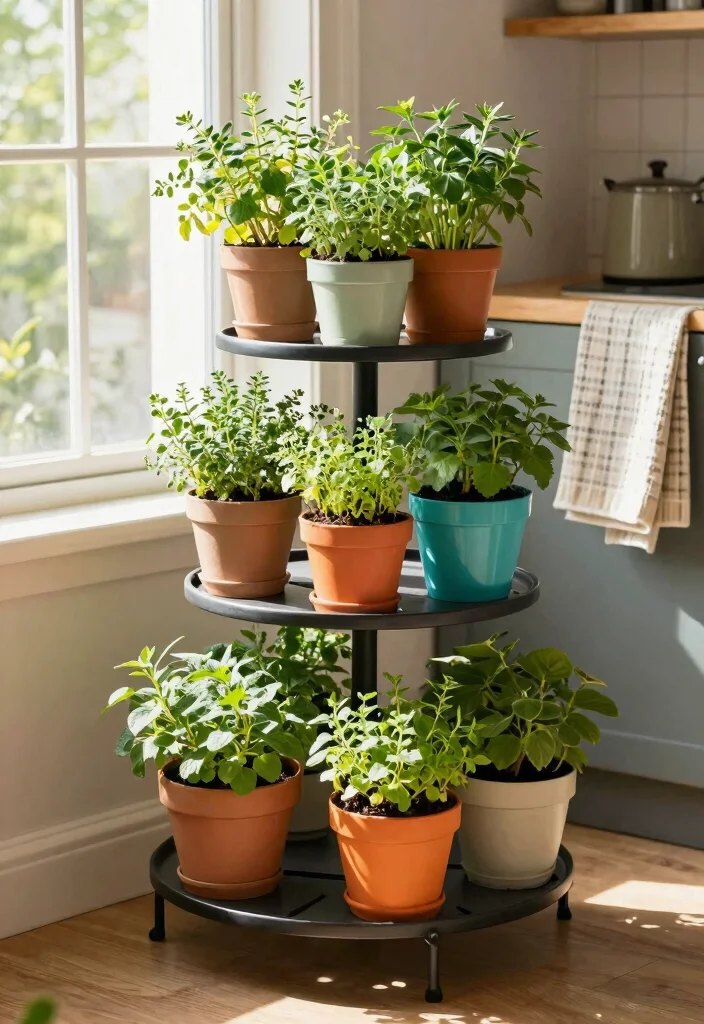 9 Useful Kitchen Plant Stand Ideas for Fresh Herbs 2. Multi Tiered Plant Stands 0